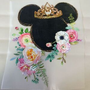 Flower princess Minnie iron on HTV heat transfer vinyl​